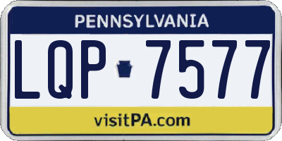 PA license plate LQP7577