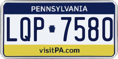 PA license plate LQP7580