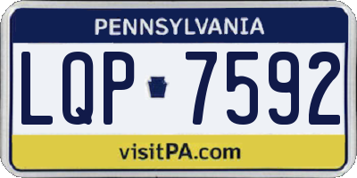 PA license plate LQP7592