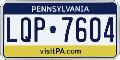 PA license plate LQP7604