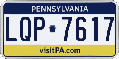 PA license plate LQP7617