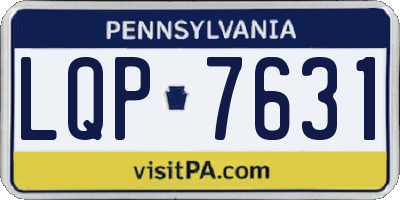 PA license plate LQP7631