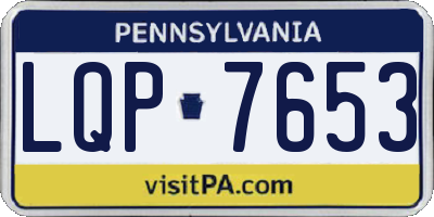 PA license plate LQP7653