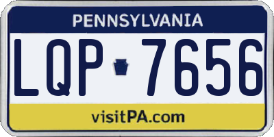 PA license plate LQP7656