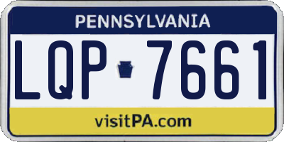 PA license plate LQP7661