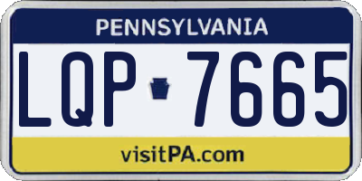 PA license plate LQP7665