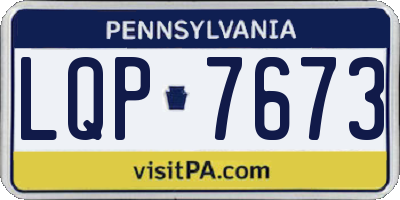 PA license plate LQP7673
