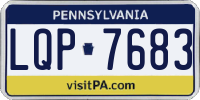 PA license plate LQP7683