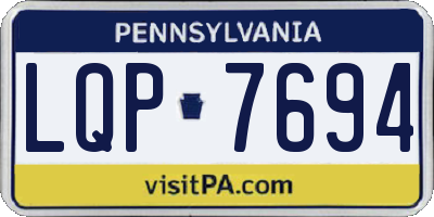 PA license plate LQP7694