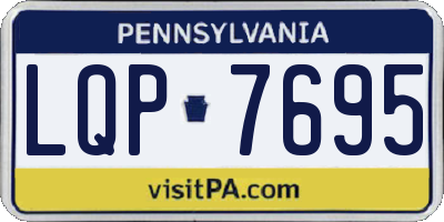 PA license plate LQP7695