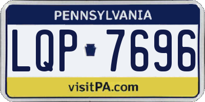 PA license plate LQP7696