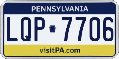 PA license plate LQP7706