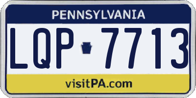 PA license plate LQP7713