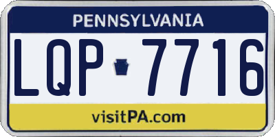 PA license plate LQP7716