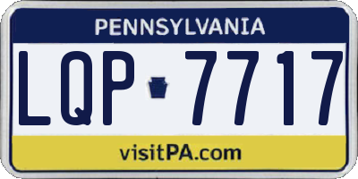 PA license plate LQP7717