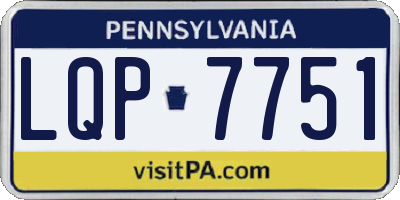 PA license plate LQP7751