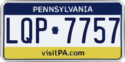 PA license plate LQP7757