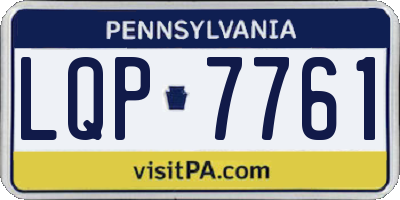 PA license plate LQP7761