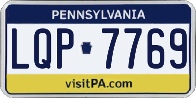PA license plate LQP7769