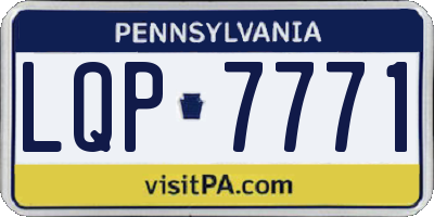 PA license plate LQP7771