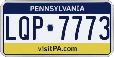 PA license plate LQP7773