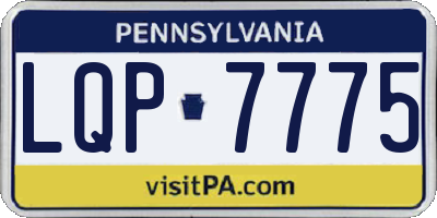 PA license plate LQP7775