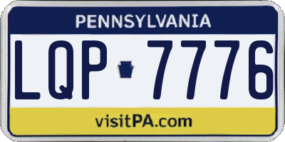 PA license plate LQP7776