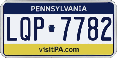 PA license plate LQP7782