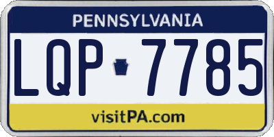 PA license plate LQP7785