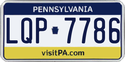 PA license plate LQP7786