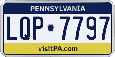 PA license plate LQP7797