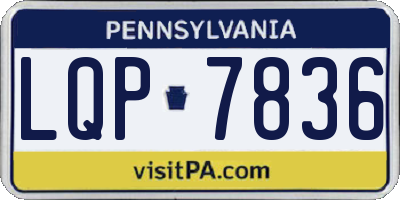 PA license plate LQP7836