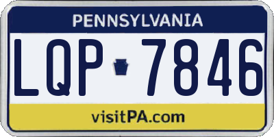 PA license plate LQP7846