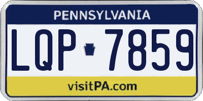 PA license plate LQP7859