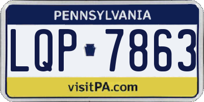 PA license plate LQP7863