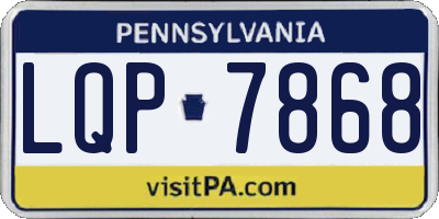 PA license plate LQP7868