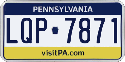 PA license plate LQP7871