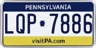 PA license plate LQP7886