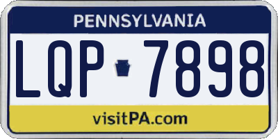 PA license plate LQP7898