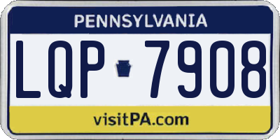 PA license plate LQP7908