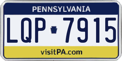 PA license plate LQP7915