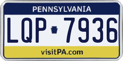 PA license plate LQP7936