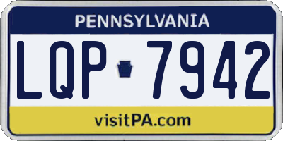 PA license plate LQP7942