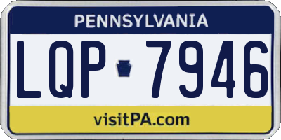 PA license plate LQP7946