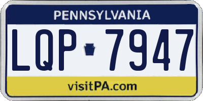 PA license plate LQP7947