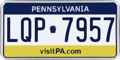PA license plate LQP7957