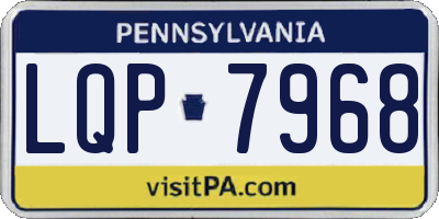 PA license plate LQP7968