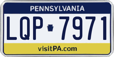 PA license plate LQP7971