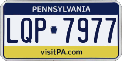 PA license plate LQP7977