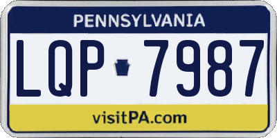 PA license plate LQP7987